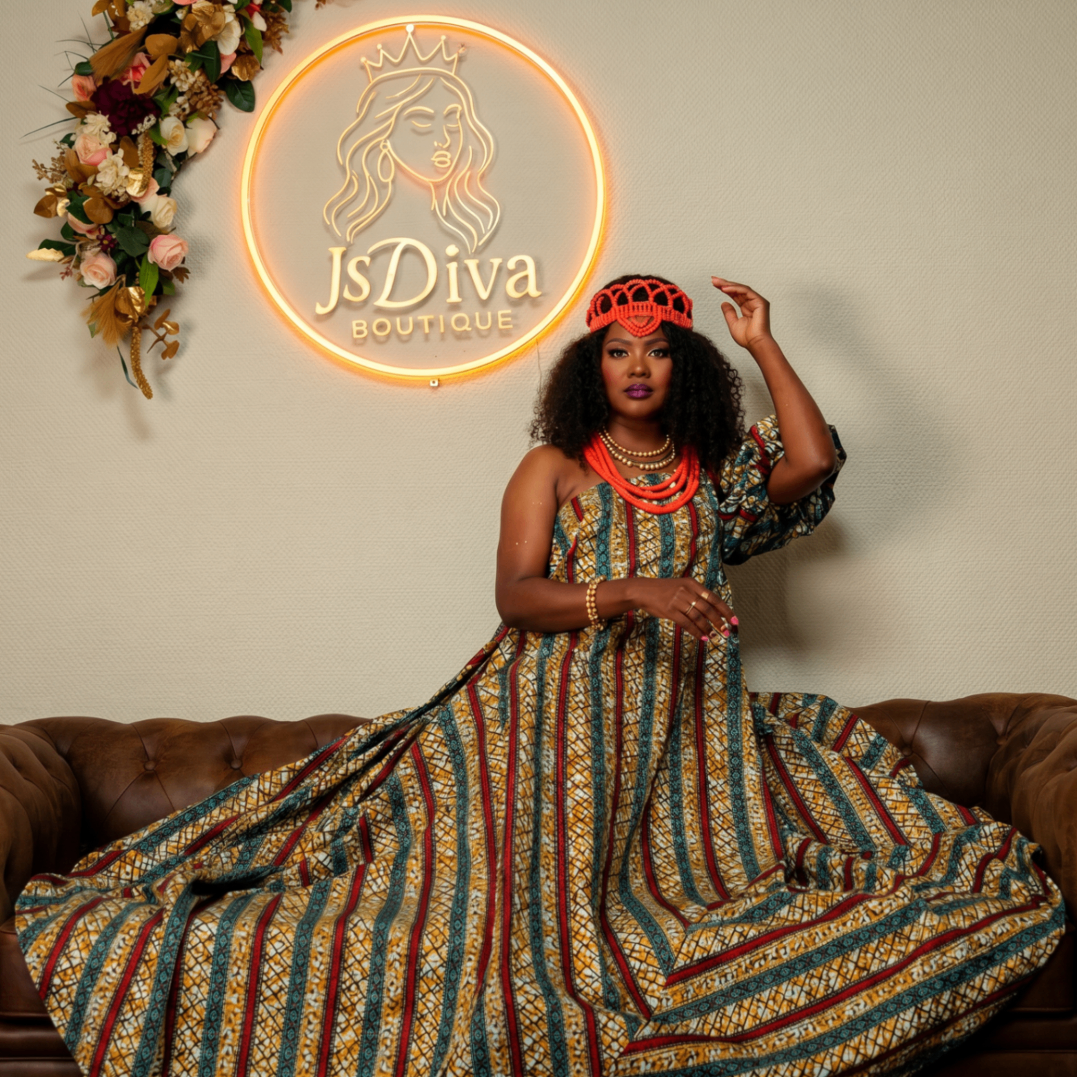 JS Diva — élégance africaine en rose et or
